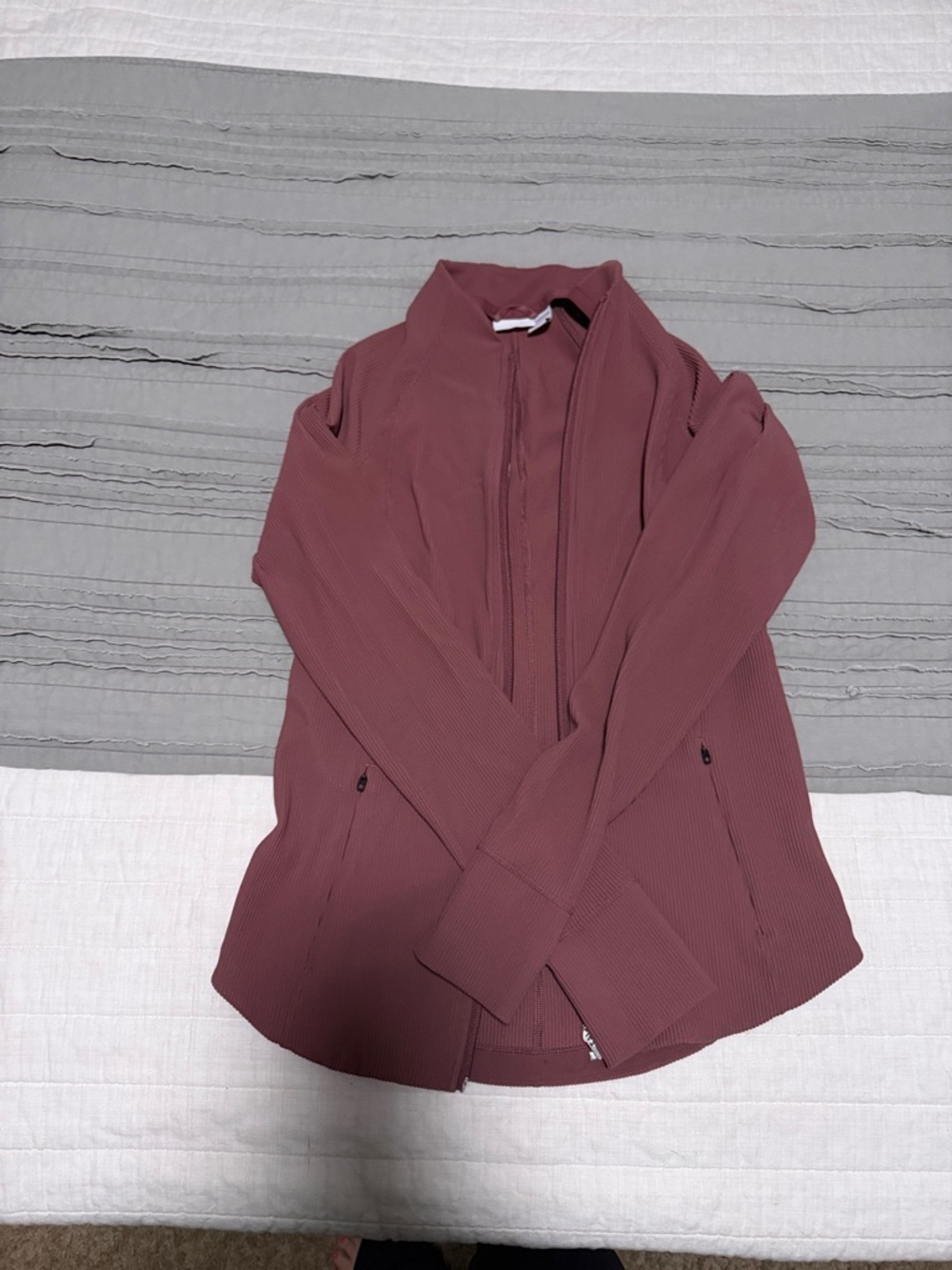 Athleta Ribbed Mauve SalutationJacket